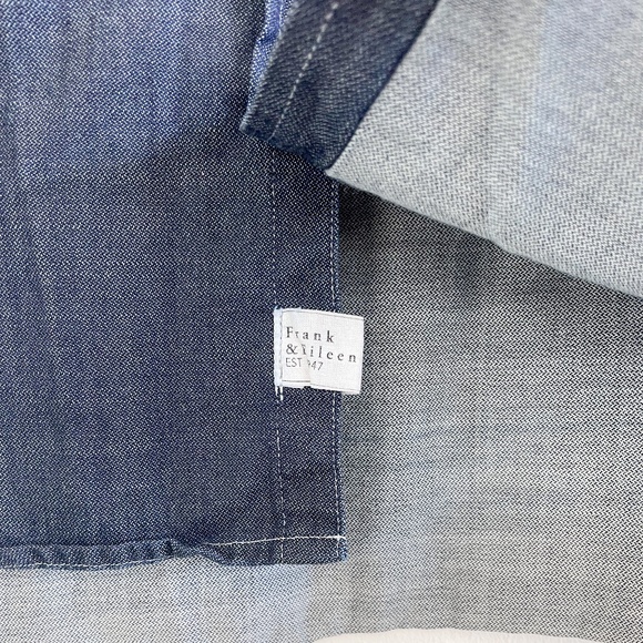 Frank & Eileen Eileen Button Down Shirt Dark Chambray Raw Rinse S - Picture 5 of 9